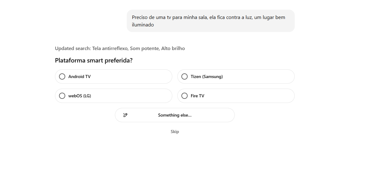 Print do ChatGPT fazendo perguntas de qualificação