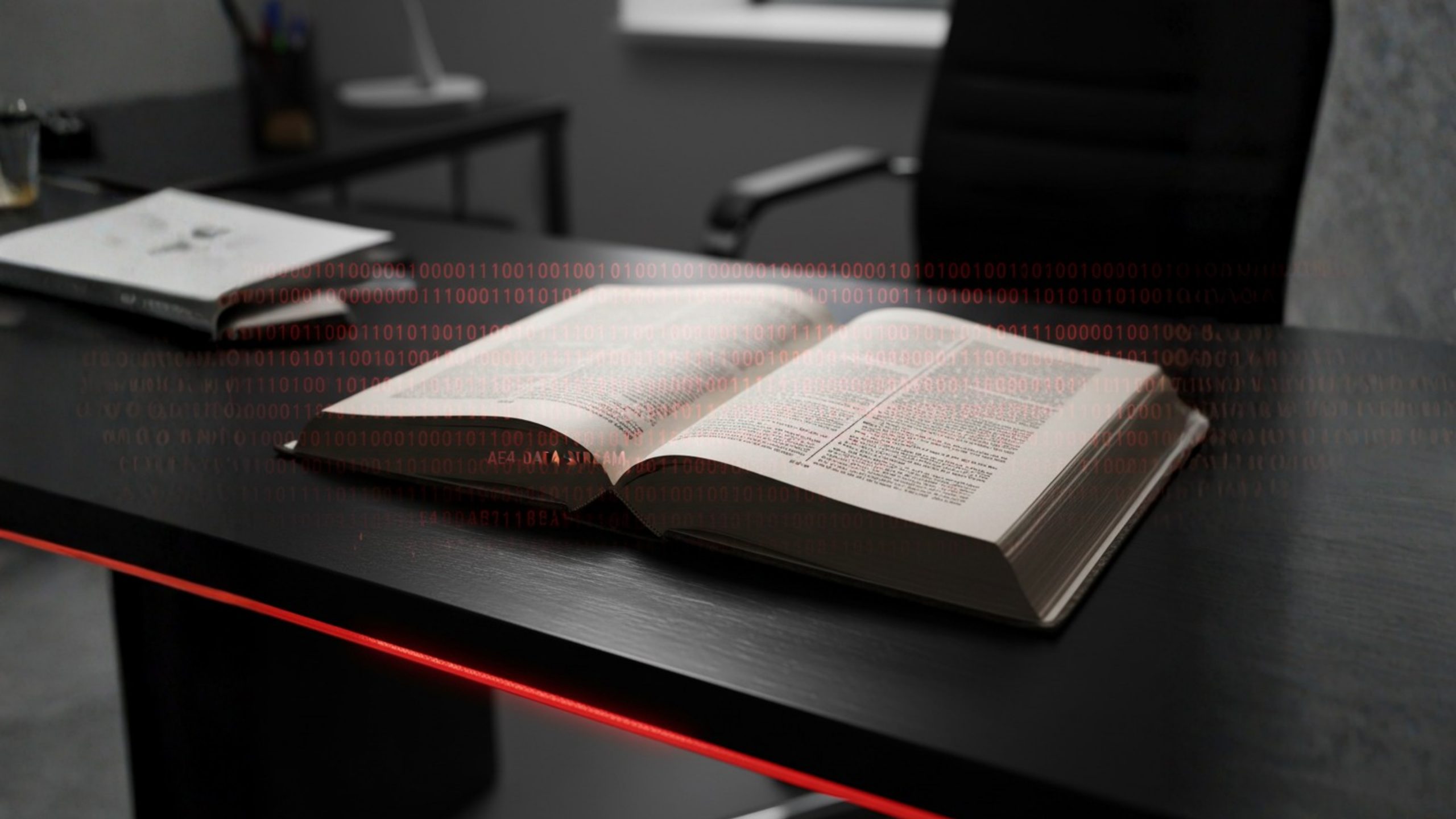 Ilustração conceitual de alfabetização em IA com cérebro e código