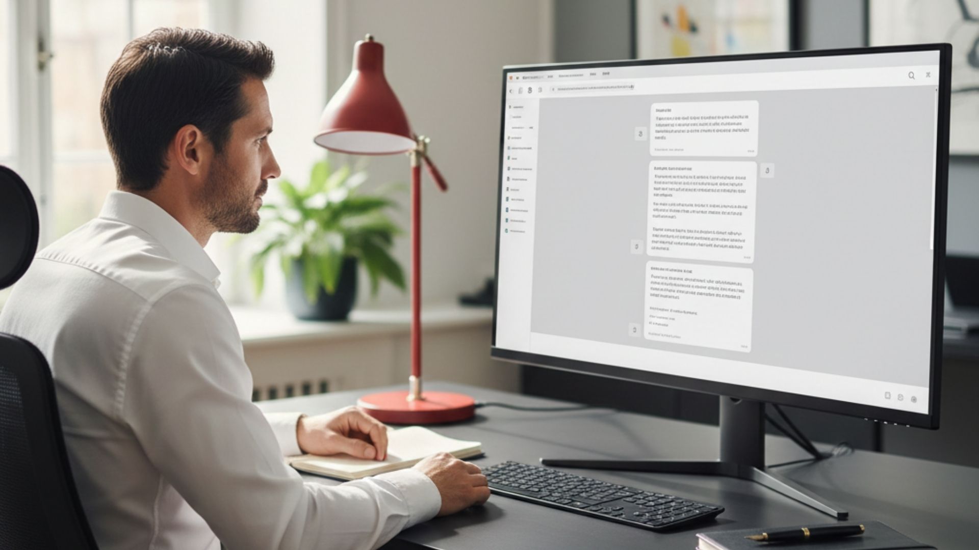 Profissional trabalhando com tecnologia